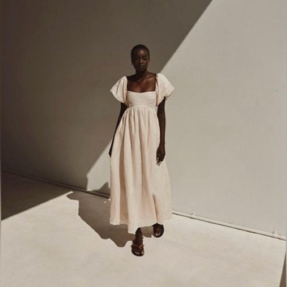 Anthropologie linen maxi dress 100% line brand new with tags - Picture 2 of 12